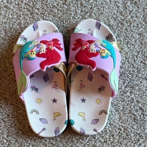 Disney Mermaid Slide Sandals - Pink and Gold
